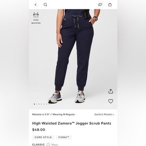 High Waisted Zamora™ Jogger Scrub Pants size small navy